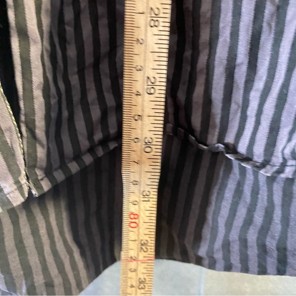 Luchiano Visconti Button Down Men’s 2XL Black & Grey Striped Long Sleeved Shirt - Picture 11 of 11